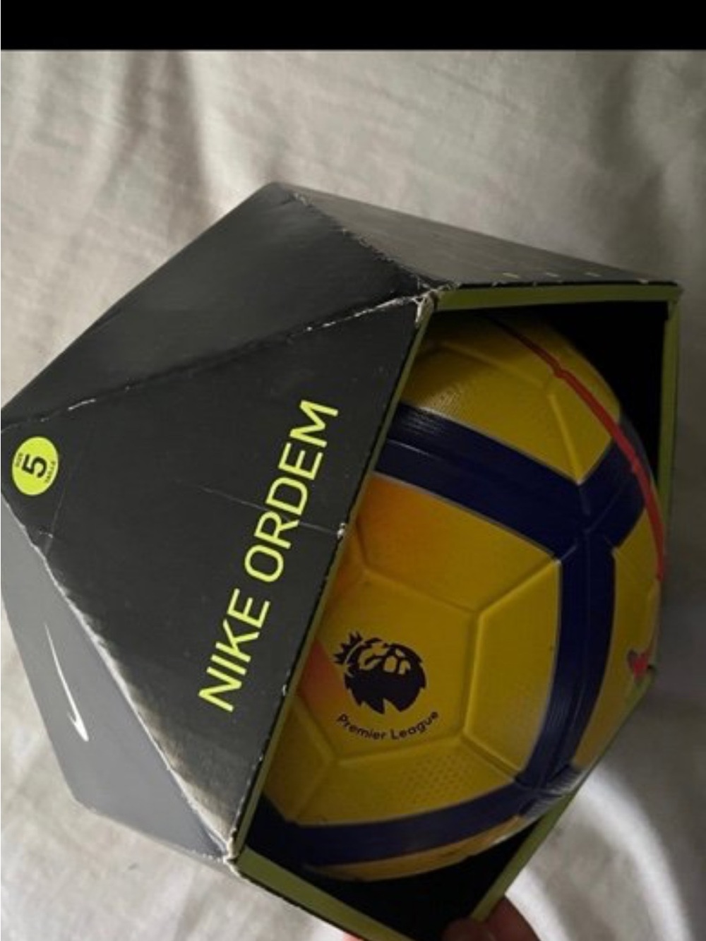 Nike Yellow/Blue/Red Premier League Soccer Ball - Picture 4 of 6